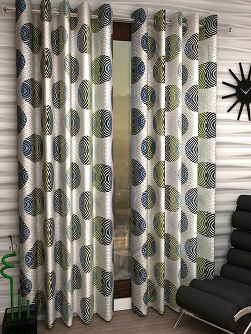 home fantasy printed set of 2 door curtain - 13981476 - Very Small Image - 1