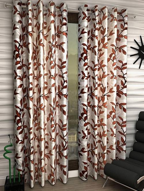 home fantasy printed set of 2 door curtain - 13981478 - Very Small Image - 1