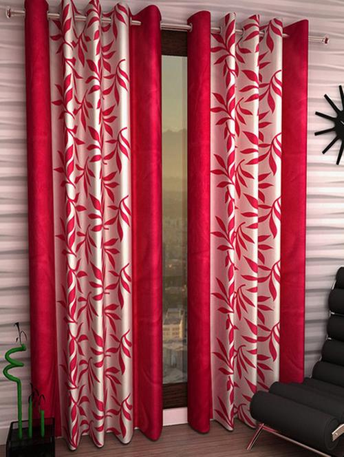home fantasy printed set of 2 door curtain - 13981482 - Very Small Image - 1
