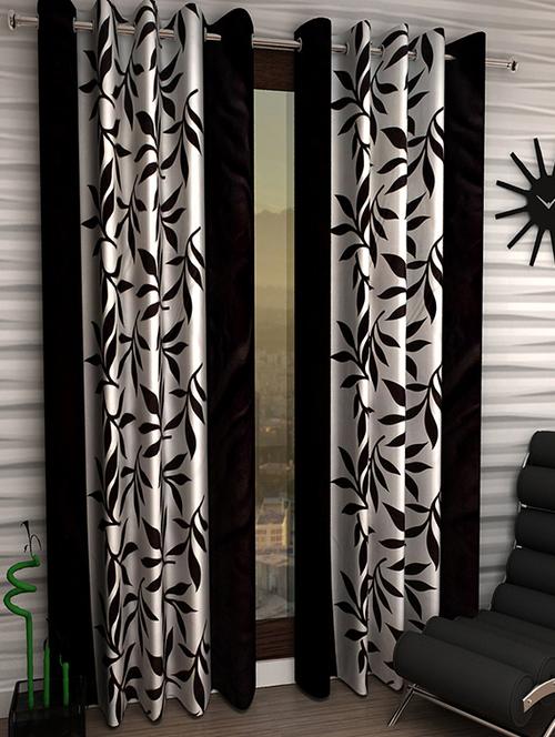 home fantasy printed set of 2 door curtain - 13981483 - Very Small Image - 1