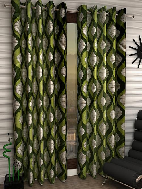 home fantasy printed set of 2 door curtain - 13981487 - Very Small Image - 1
