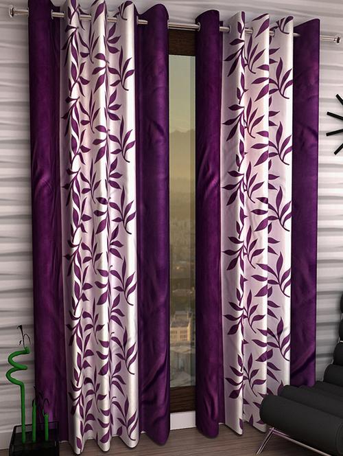 home fantasy printed set of 2 door curtain - 13981488 - Very Small Image - 1