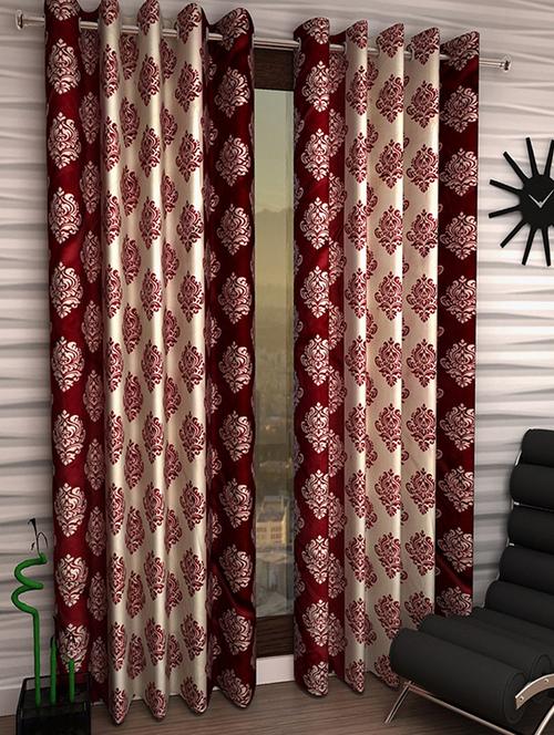 home fantasy printed set of 2 door curtain - 13981495 - Very Small Image - 1