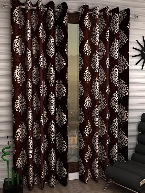home fantasy printed set of 2 door curtain - 13981498 - Very Small Image - 1