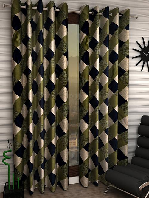 home fantasy printed set of 2 door curtain - 13981533 - Very Small Image - 1