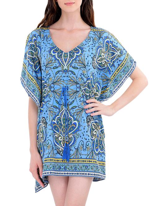 blue printed kaftan - 13982676 - Very Small Image - 1