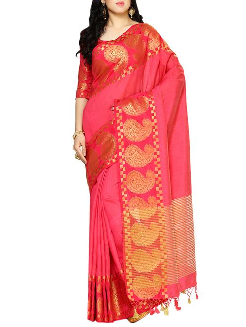 red art silk bordered saree - 13982839 - Very Small Image - 1