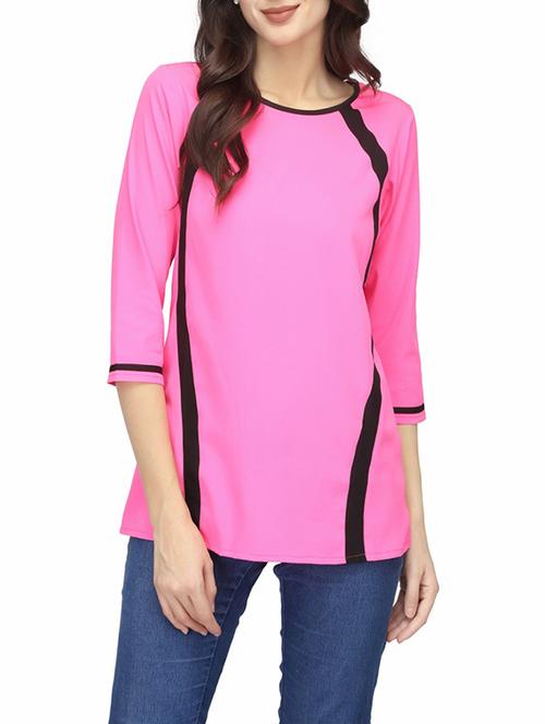 contrast panel detail tunic - 13983176 - Very Small Image - 1