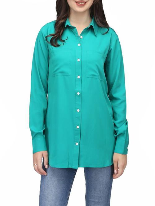 long sleeves solid shirt - 13983182 - Very Small Image - 1