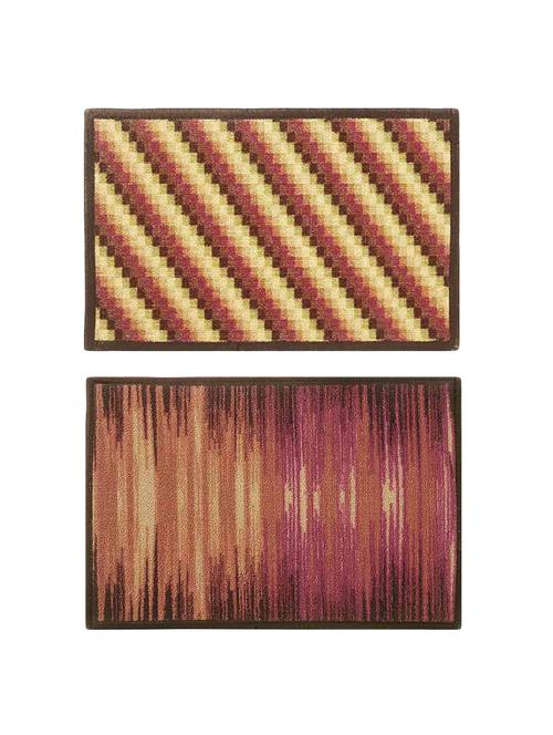 multicolored set of 2 nylon doormat with rubber backing - 13983259 - Very Small Image - 1