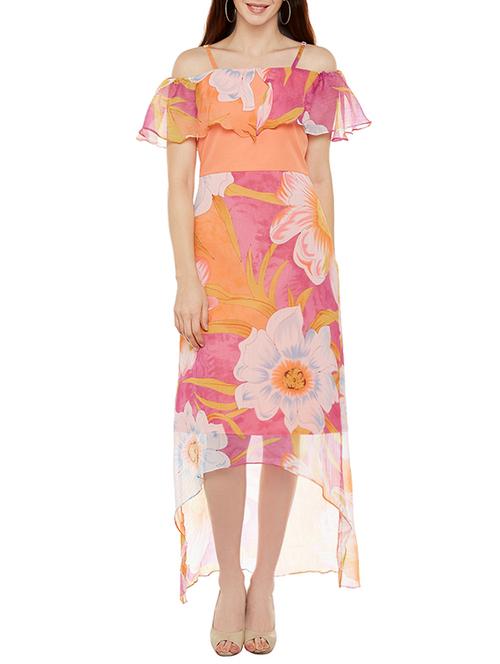 floral print flare dress - 13983288 - Very Small Image - 1