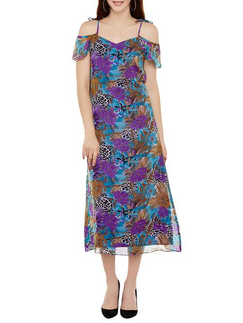 blue printed dress - 13983342 - Very Small Image - 1
