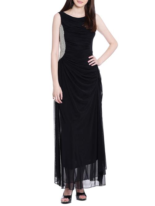 embellished draped asymmetric hem gown - 13985442 - Very Small Image - 1