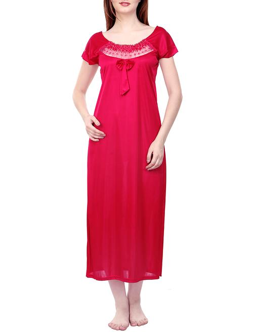 pink satin gown - 13986380 - Very Small Image - 1
