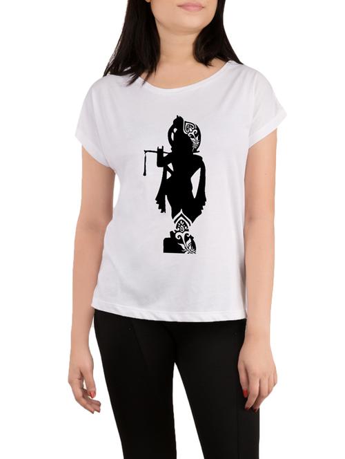 printed white casual tee - 13987943 - Very Small Image - 1