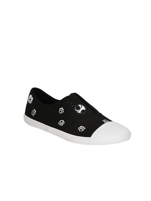 black canvas slip on casual shoes - 13987978 - Very Small Image - 1