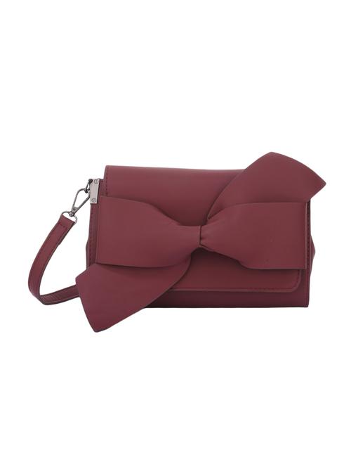 maroon leatherette regular clutch - 13988052 - Very Small Image - 1