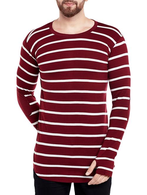 maroon cotton t-shirt - 13988500 - Very Small Image - 1