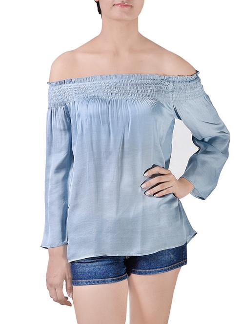 elasticated neckline off-shoulder top - 13988722 - Very Small Image - 1