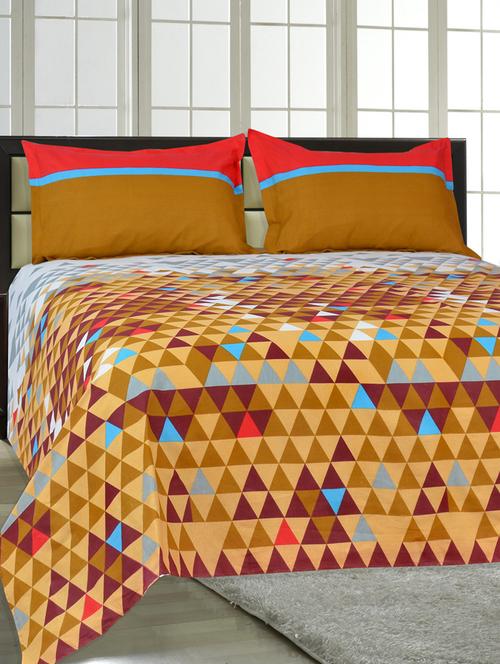 salona bichona 100% cotton double bedsheet with two pillow covers - 13988833 - Very Small Image - 1