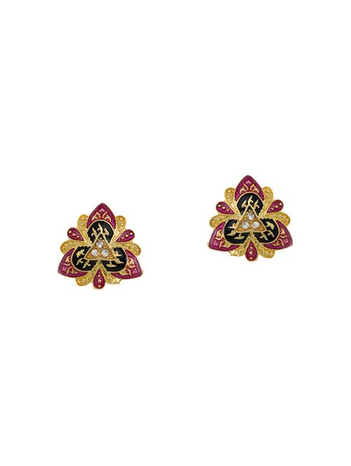 multi colored metal studs earrings - 13991920 - Very Small Image - 1