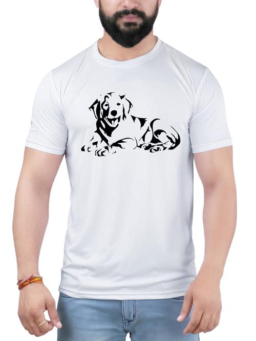 white chest print t-shirt - 13991991 - Very Small Image - 1