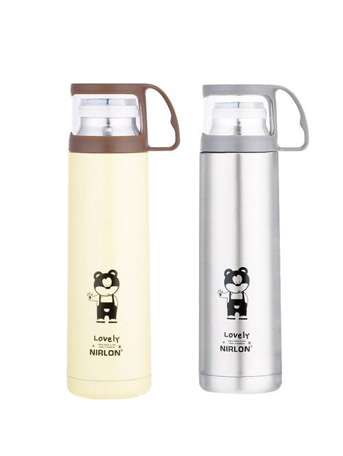 nirlon set of 2 stainless steel water bottle - 13992316 - Very Small Image - 1