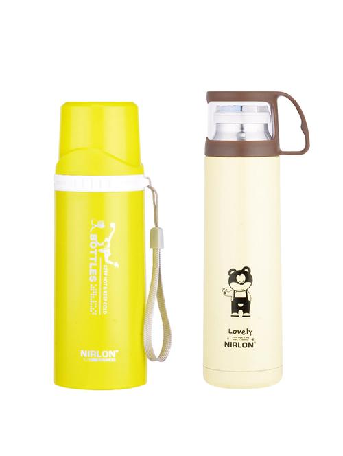 nirlon set of 2 stainless steel water bottle - 13992317 - Very Small Image - 1