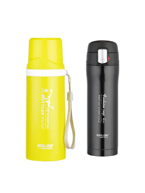 nirlon set of 2 stainless steel water bottle - 13992318 - Very Small Image - 1