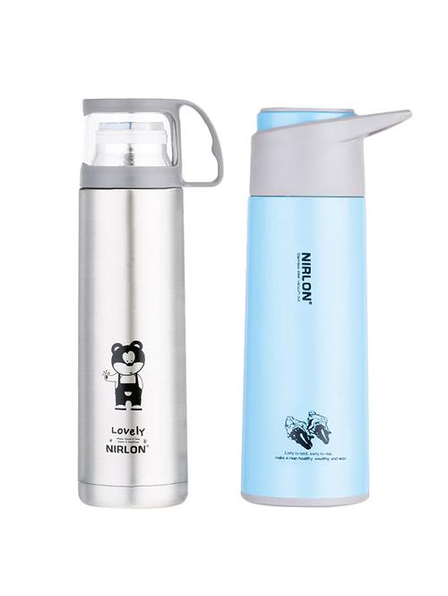 nirlon set of 2 stainless steel water bottle - 13992320 - Very Small Image - 1