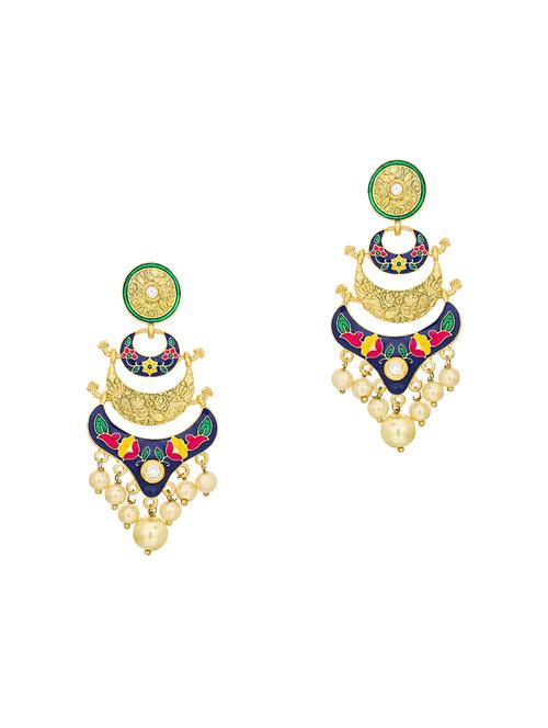 multi colored metal chandellier earring - 13992564 - Very Small Image - 1
