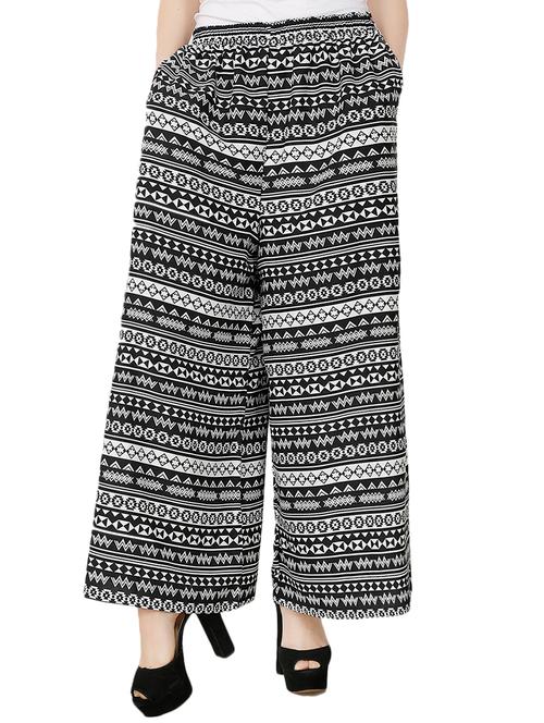 printed black crepe palazzo - 13992819 - Very Small Image - 1