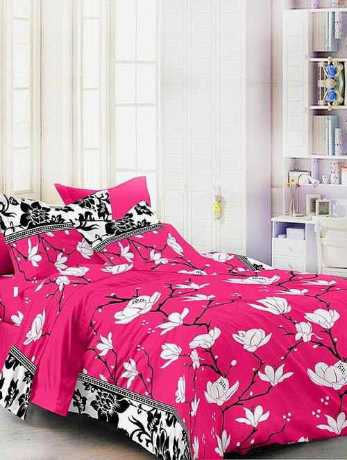 hfi 140 tc polycotton double bed sheet with 2 pillow covers - 13993056 - Very Small Image - 1