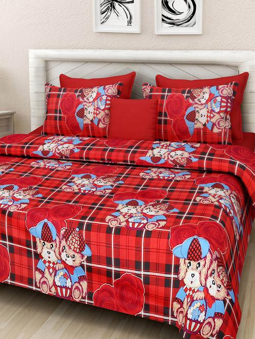 polycotton single bed sheet with 1 pillow cover - 13993140 - Very Small Image - 1