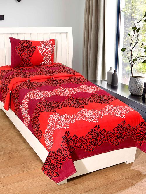 hfi 140 tc polycotton single bed sheet with 1 pillow cover - 13993196 - Very Small Image - 1