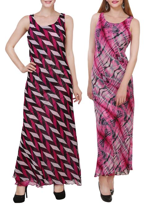 multi colored printed maxi dress - 13993197 - Very Small Image - 1