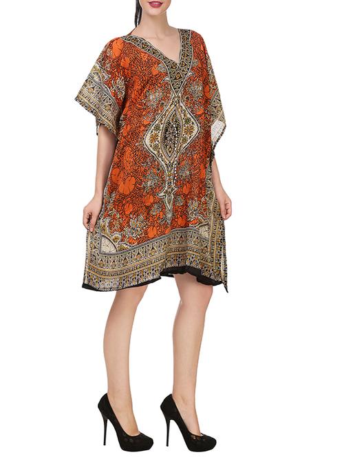 orange polyester kaftan - 13993263 - Very Small Image - 1