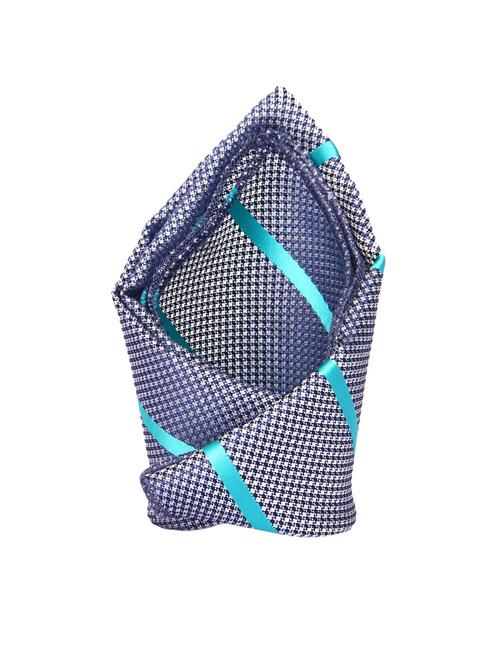 blue polyester pocketsquare - 13993659 - Very Small Image - 1
