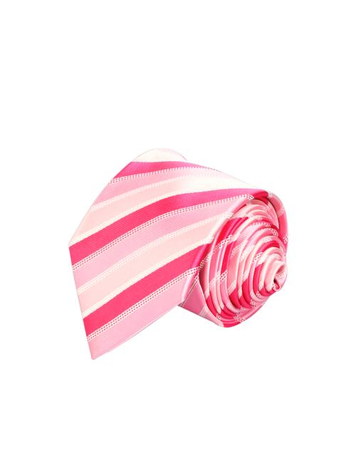 pink polyester tie and pocket square set - 13993721 - Very Small Image - 1