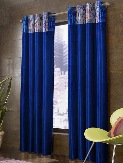 set of 2 polyester stylish window curtains - 13993936 - Very Small Image - 1