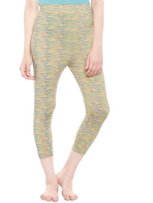 yellow nylon sports capris - 13994008 - Very Small Image - 1