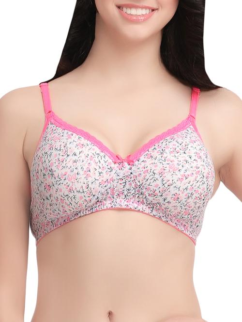 pink cotton tshirt bra - 13994039 - Very Small Image - 1