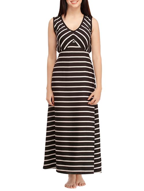 black crepe nighty - 13994107 - Very Small Image - 1