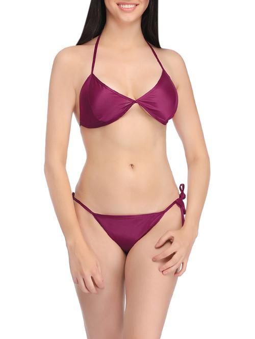 purple satin bikini - 13994168 - Very Small Image - 1