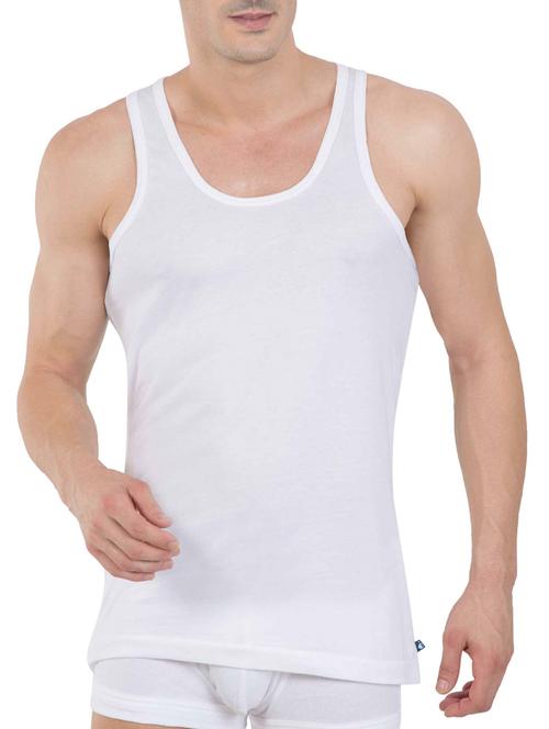 white cotton blend vest - 13994941 - Very Small Image - 1