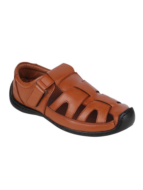 tan leather slip on sandal - 13997039 - Very Small Image - 1