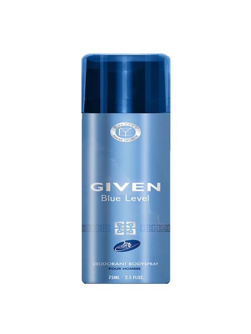 swiss perfumes given blue deodorant spray - for men - 13998256 - Very Small Image - 1