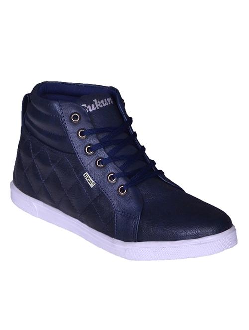 blue leatherette lace up sneaker - 13998372 - Very Small Image - 1