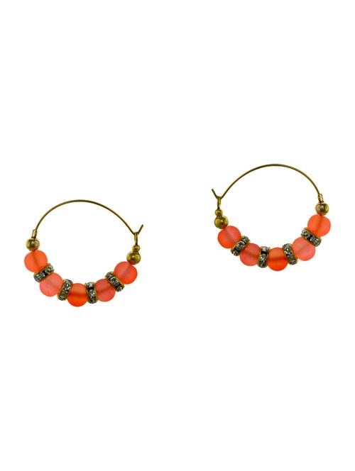 orange metal hoop earrings - 13998964 - Very Small Image - 1