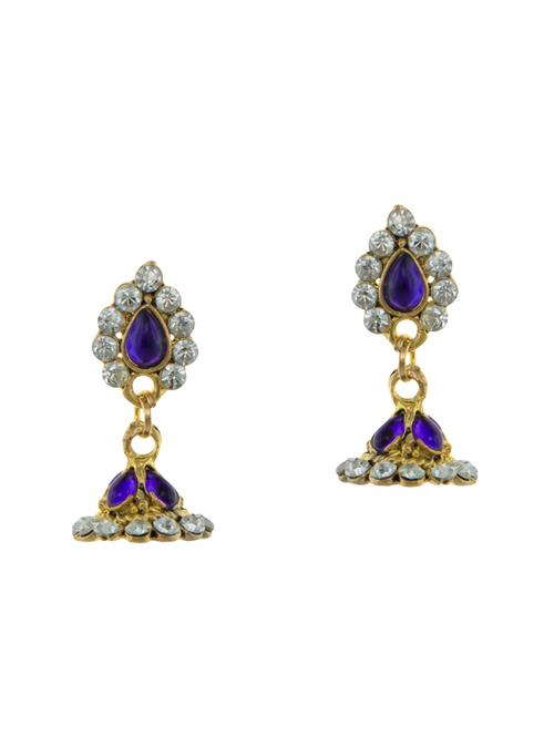 blue metal drop earrings - 13998991 - Very Small Image - 1